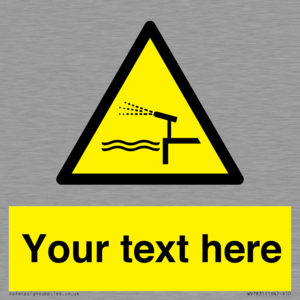 Custom warning water cannon